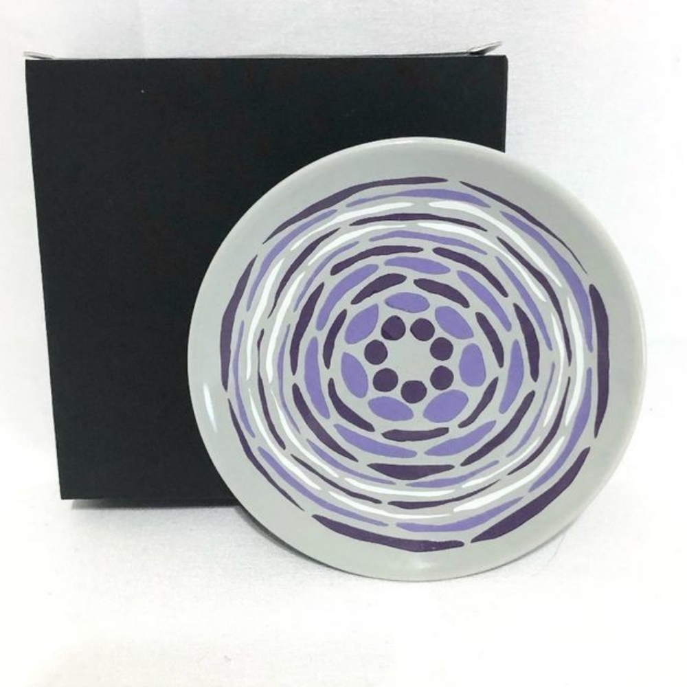 New Thirty-one gifts small trinket keepsake tray geo pop  purple/gray